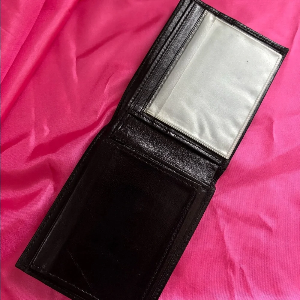 Elegant Black Leather Card Holder